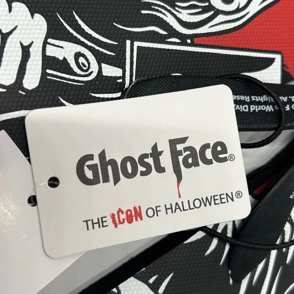 Ghost Face Scream Horror Movie Flip Flops Mens Size 9/10 Black Red New